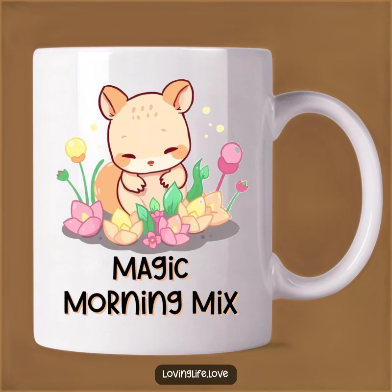 Funny Garden Animal Mug: Curious Tending, Perfect Humorous Plant Gift