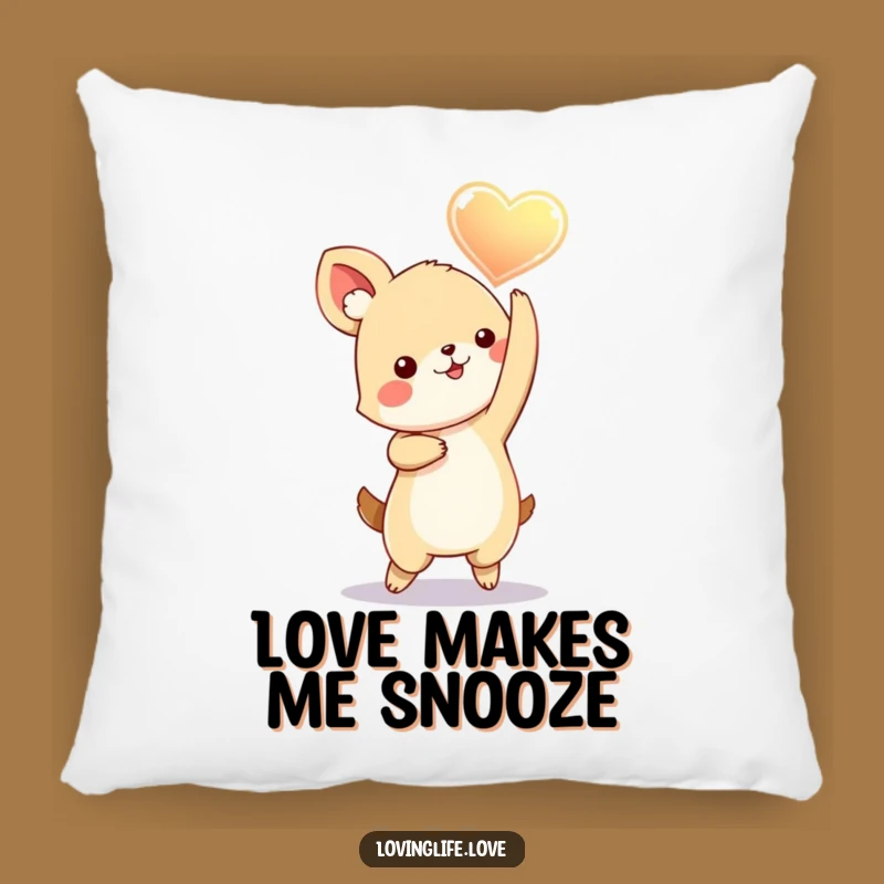 Funny Dancing Heart Animal Pillow: Cozy Comfort with a Humorous Love Design