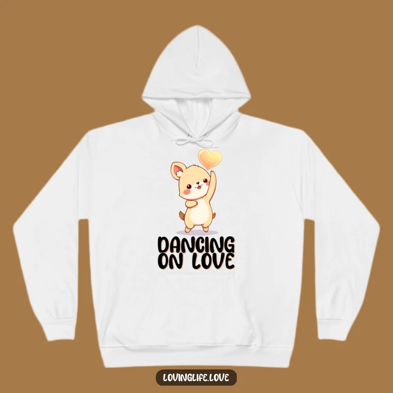 Funny Dancing Heart Animal Hoodie: Cozy Comfort with a Humorous Love Theme