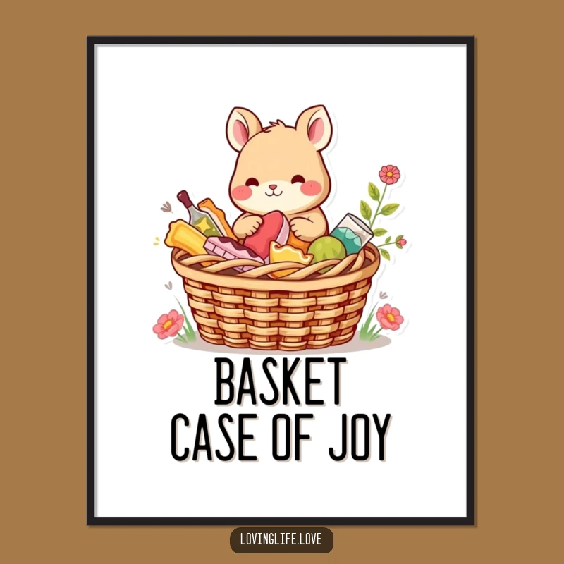 Free Printable Wall Art: Picnic Animal, Colorful Treats, Humorous Downloadable Decor