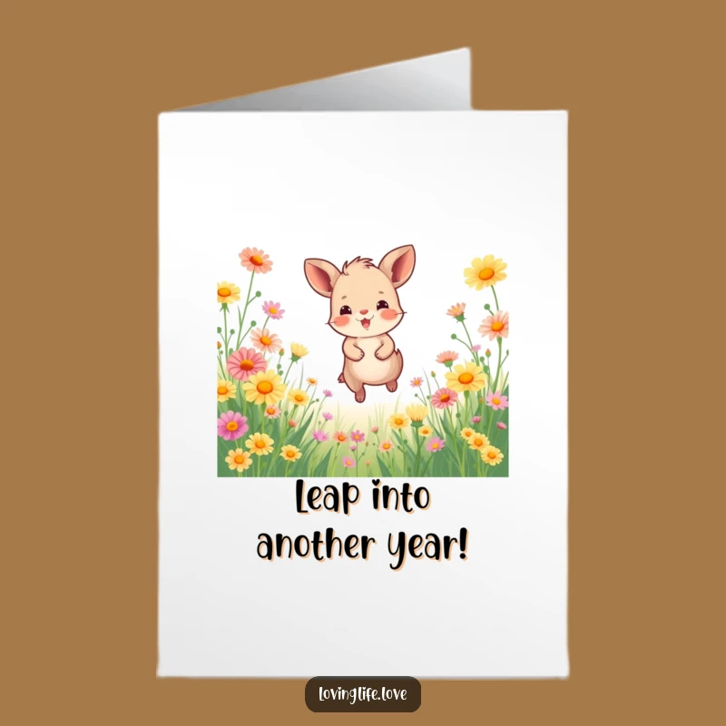 Free Printable Birthday Card: Happy Animal, Wildflower Bound, Downloadable Gift for Joyful Vibes