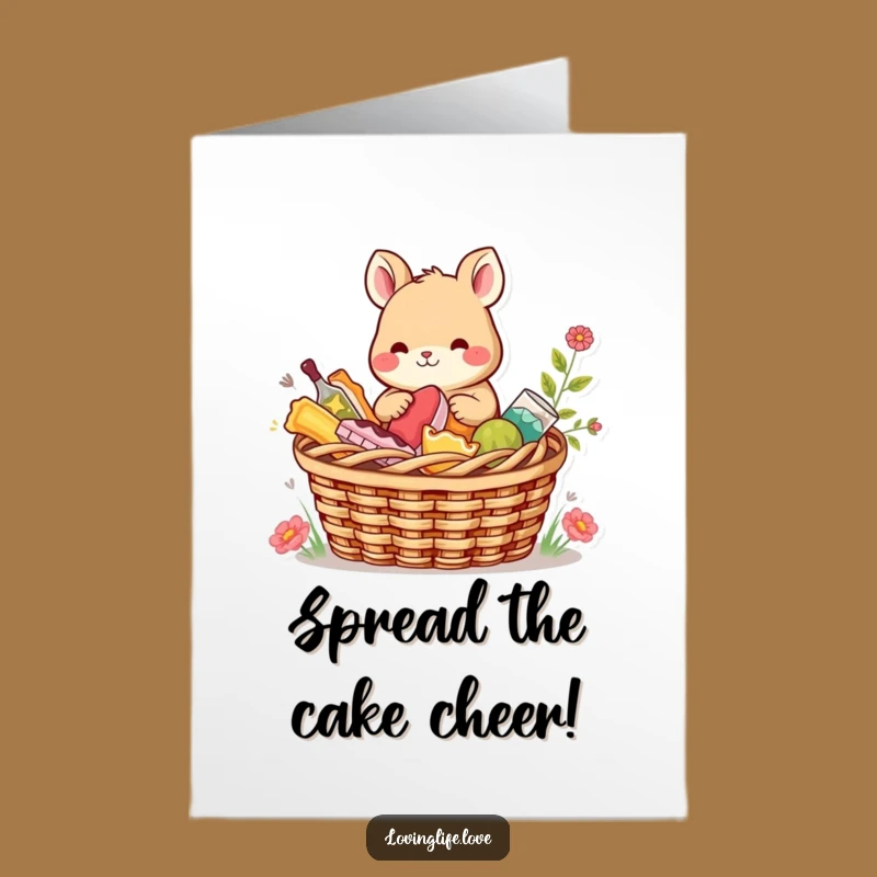 Free Printable Birthday Card: Picnic Animal Fun, Downloadable Treat Gift for Happy Birthdays
