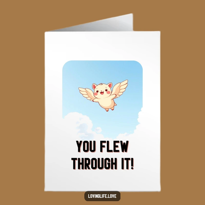 Free Printable Congrats Card: Funny Animal Takes Flight for Your Amazing Achievement