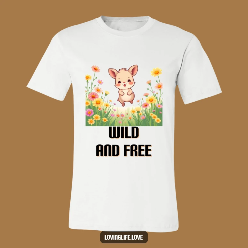 Funny Wildflower Animal T-Shirt: Boundlessly Happy Tee, Perfect Humorous Gift