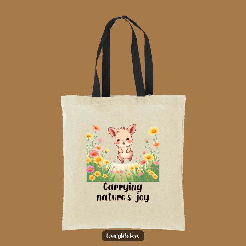 Funny Wildflower Animal Tote Bag: Carry Joy and Humor Everywhere You Go